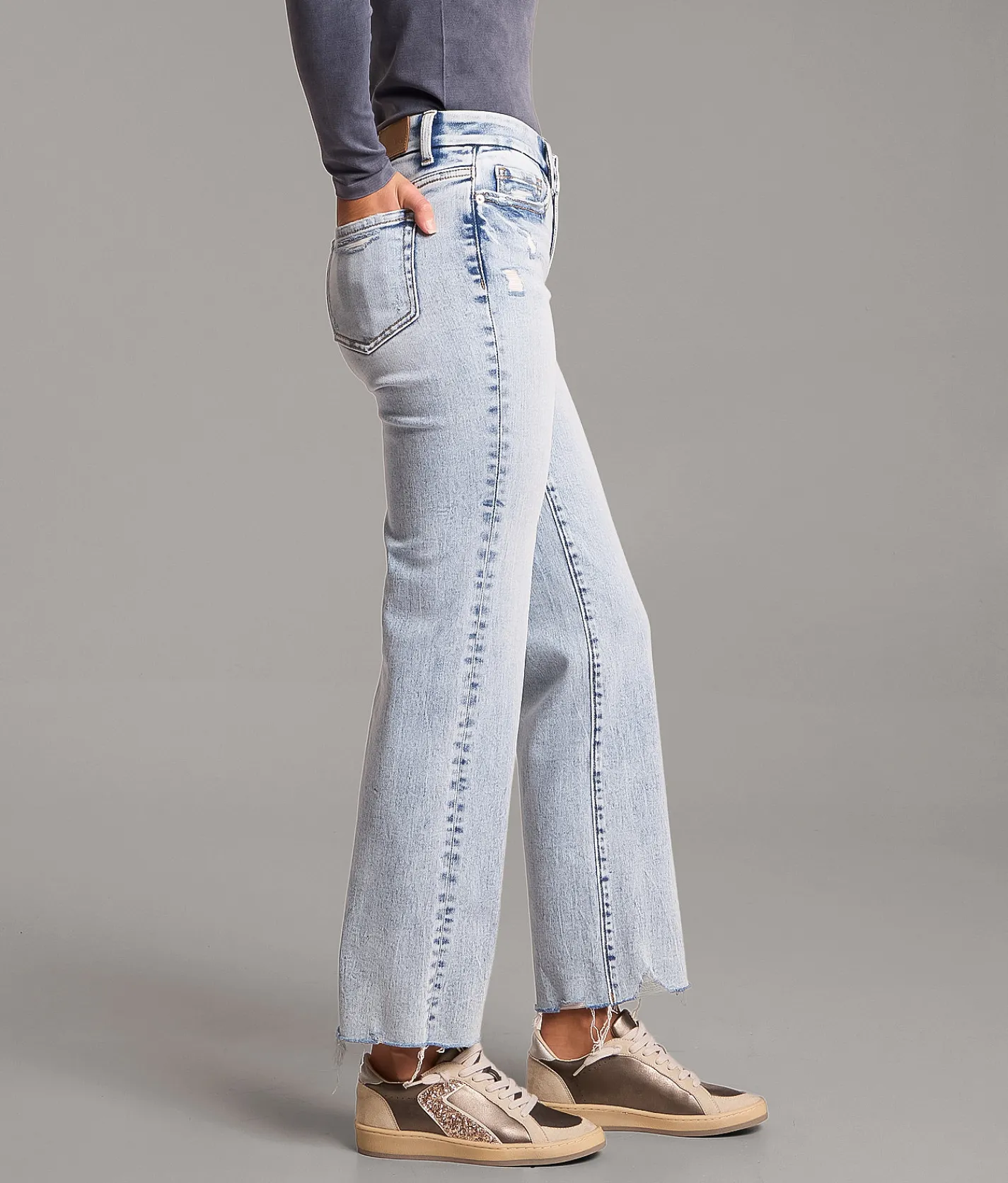 Bottoms | BKE Andi Cropped Straight Stretch Jean Senger 3