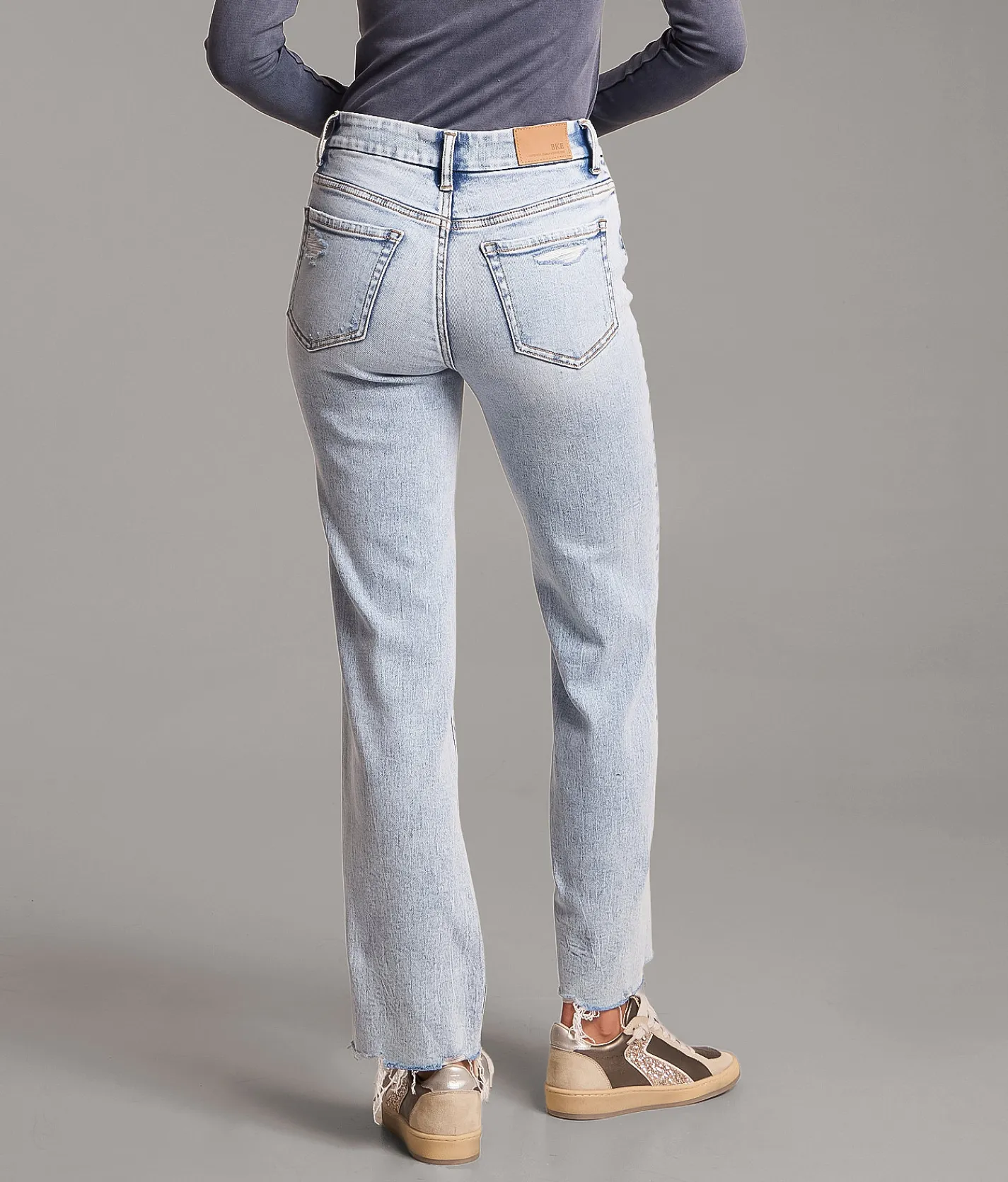 Bottoms | BKE Andi Cropped Straight Stretch Jean Senger 3