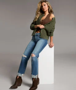 Jeans|Bottoms | BKE Andi Cropped Straight Stretch Cuffed Jean Pacheco