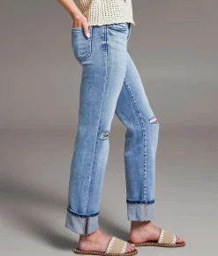 Jeans | BKE Andi Cropped Straight Stretch Jean Saltis