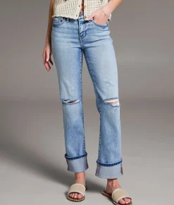 Jeans | BKE Andi Cropped Straight Stretch Jean Saltis