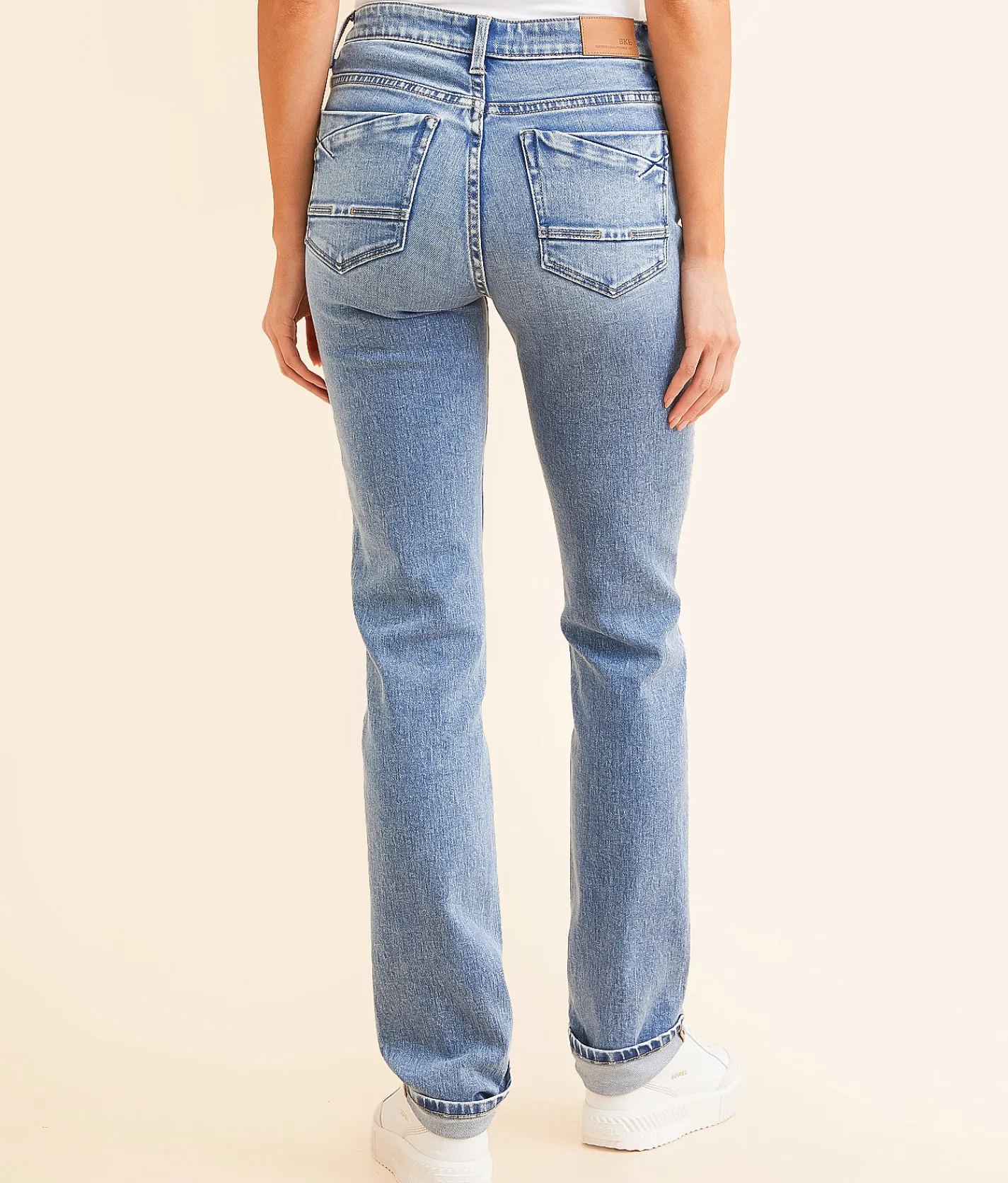 BKE Andi Straight Stretch Cuffed Jean Rosario Best