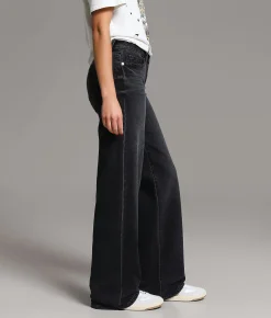 Jeans|Bke Jeans | BKE Andi Wide Leg Stretch Jean Washed Black