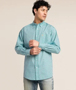 Ariat Andy Classic Western Shirt Angel Blue Geo Clearance