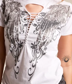 Affliction Angelic Wings T-Shirt White Outlet