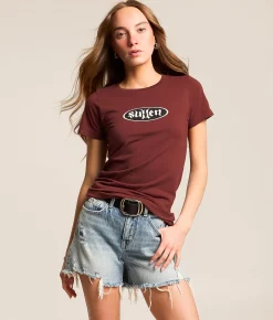 Sullen Angels Old Skool Fitted T-Shirt Hot Chocolate