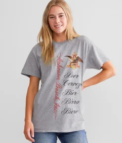 Junkfood Anheuser-Busch, Inc. T-Shirt Heather Grey Best