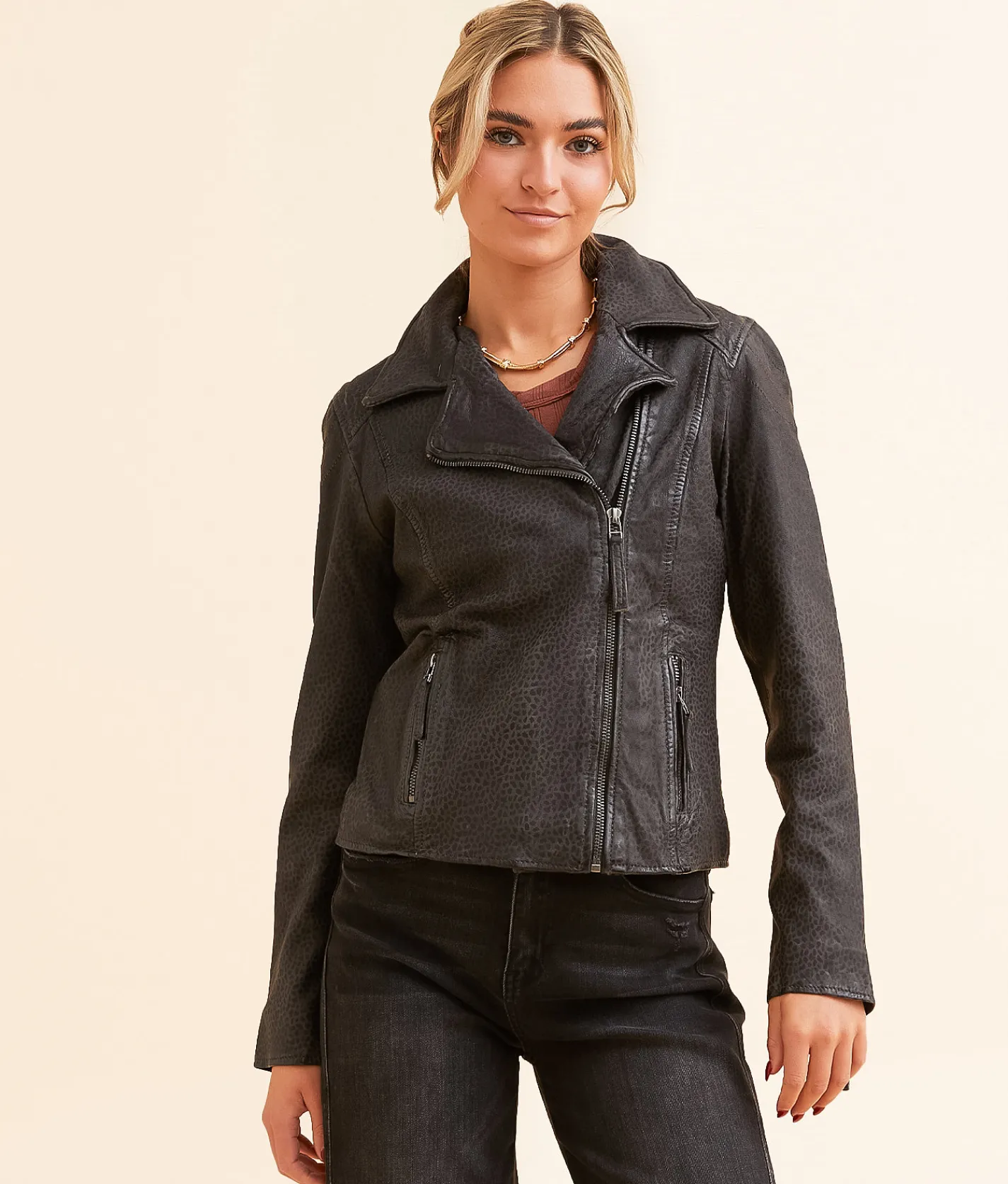 Tops|Coats & Jackets | Mauritius Animala Leather Jacket Anthracite