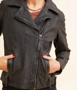 Tops|Coats & Jackets | Mauritius Animala Leather Jacket Anthracite
