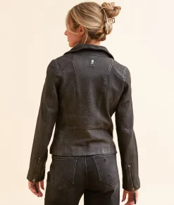 Tops|Coats & Jackets | Mauritius Animala Leather Jacket Anthracite