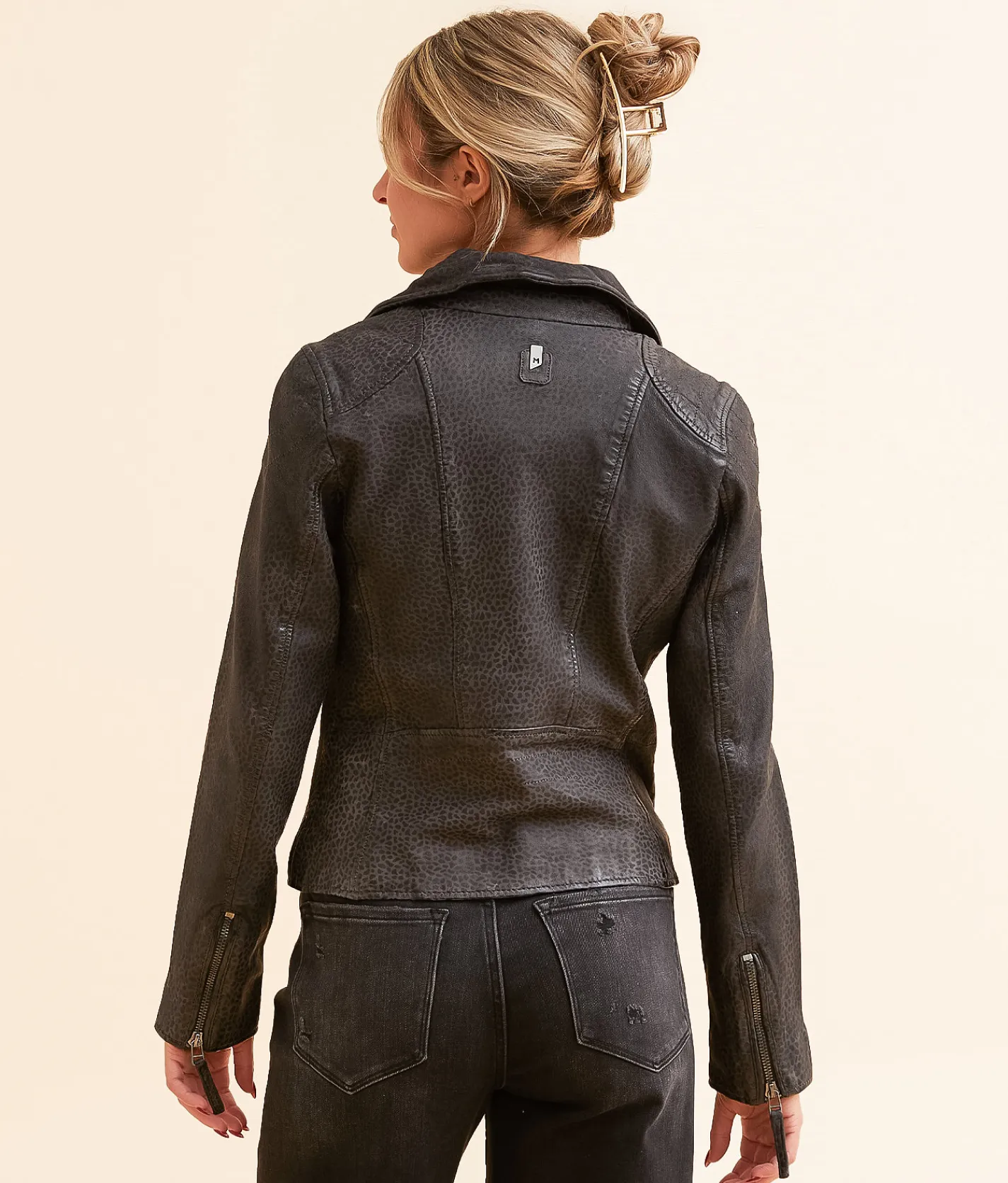 Tops|Coats & Jackets | Mauritius Animala Leather Jacket Anthracite