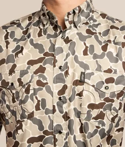 Tops | Hooey Animal Camo Performance Shirt Grey Camo