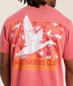 Tops|Graphic T-Shirts | Tail Chasers Club Animal Camo T-Shirt Watermelon Pigment Dye