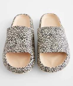 Shoes | BKE Animal Print Slide Beige