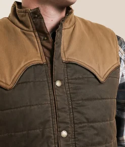 Tops|Coats & Jackets | Gentry County Antique Canvas Vest Brown