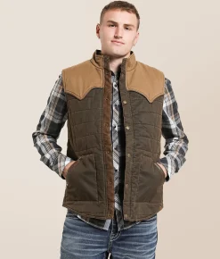 Tops|Coats & Jackets | Gentry County Antique Canvas Vest Brown