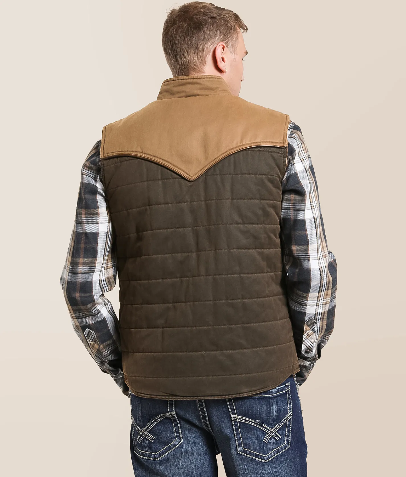 Tops|Coats & Jackets | Gentry County Antique Canvas Vest Brown