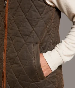 Tops|Coats & Jackets | BKE Antique Quilted Vest Brown
