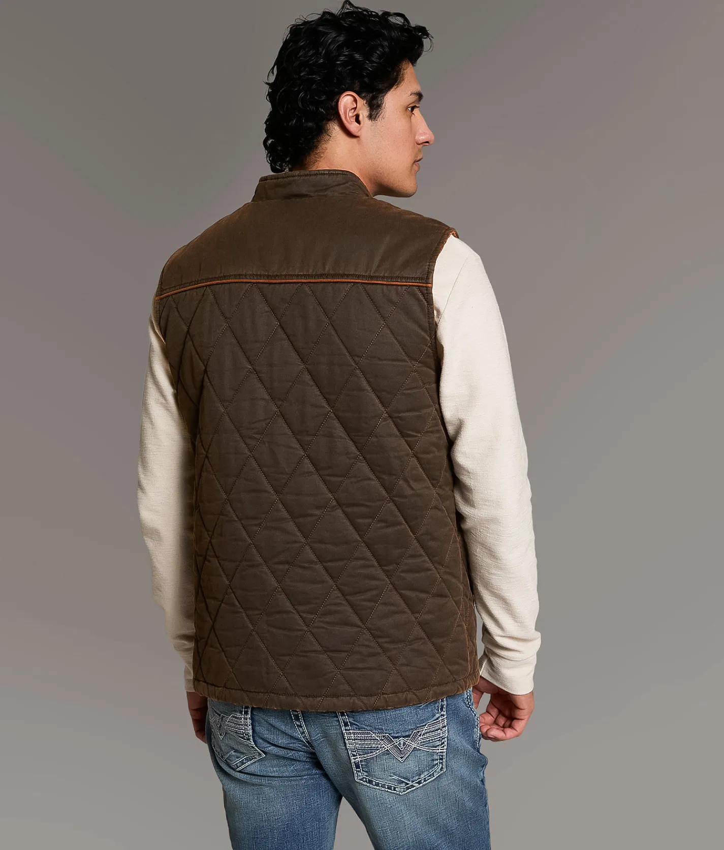 Tops|Coats & Jackets | BKE Antique Quilted Vest Brown