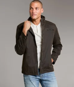 BKE Antique Washed Jacket Brown Clearance