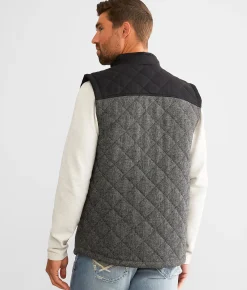 BKE Antique Wool Blend Vest Black Best