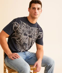 Affliction Apex Predator T-Shirt Black Lava Wash Best