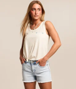 Tops | Salt Life Aquarium Front Tie Tank Top Cream