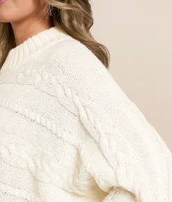Z Supply Arctic Cable Cropped Sweater Warm White Best