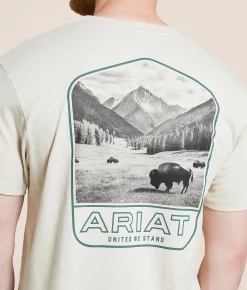 Graphic T-Shirts | Ariat Gallatin Bison T-Shirt Natural