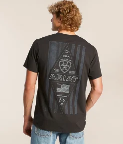 Tops|Graphic T-Shirts | Ariat Layered Patriot Stamper T-Shirt Vintage Black