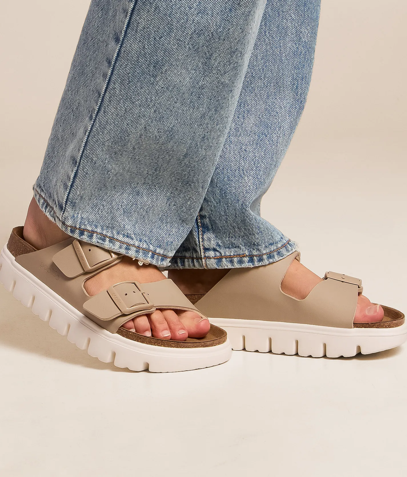 Shoes | Papillio by Birkenstock® Arizona Chunky Suede Sandal Sandcastle