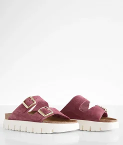 Papillio by Birkenstock® Arizona Chunky Suede Sandal Berry Crush Best