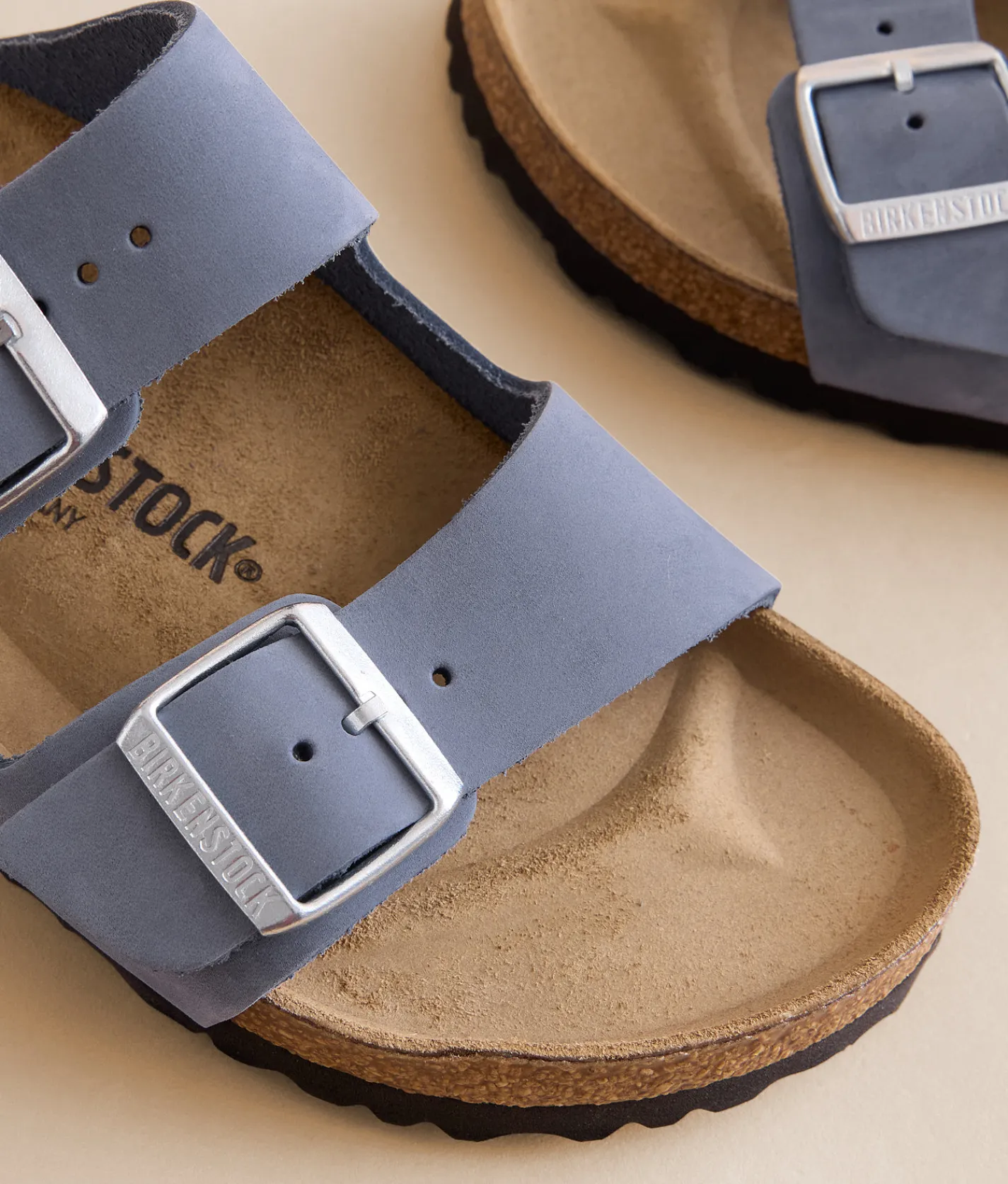 Birkenstock® Arizona Leather Sandal Stone Blue Best