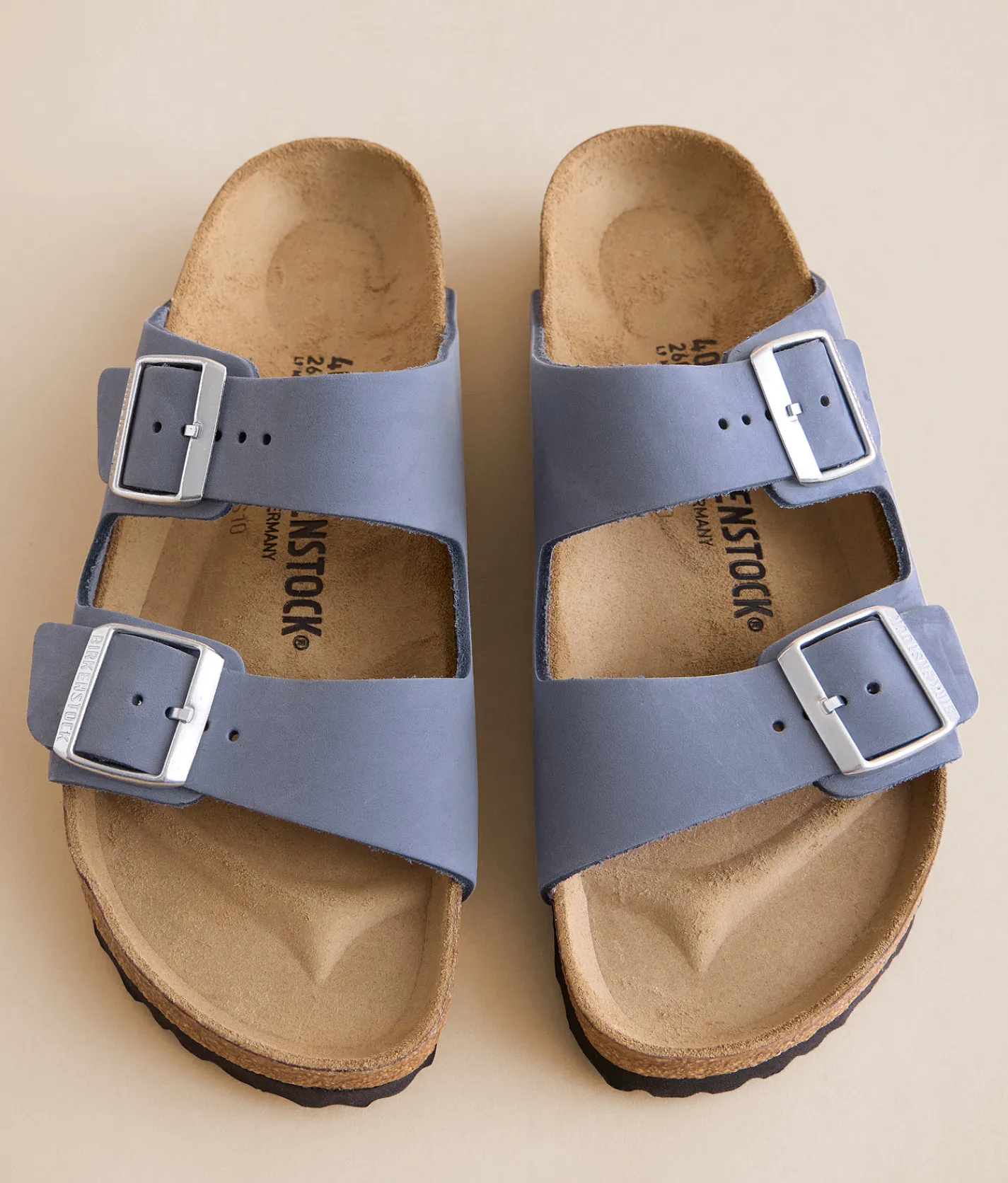 Birkenstock® Arizona Leather Sandal Stone Blue Best
