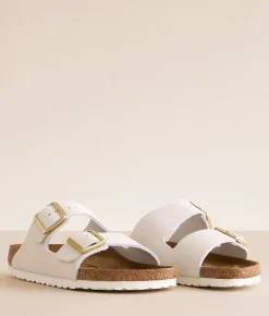 Birkenstock® Arizona Nubuck Leather Sandal Antique White New