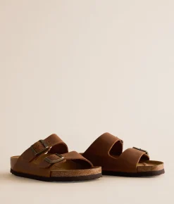 Shoes | Birkenstock® Arizona Oiled Leather Sandal Cognac
