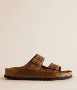 Shoes | Birkenstock® Arizona Oiled Leather Sandal Cognac