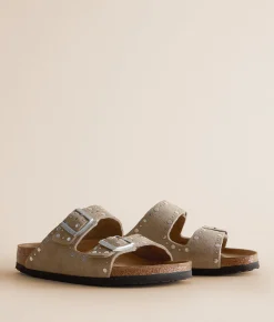 Shoes | Birkenstock® Arizona Rivets Suede Sandal Taupe