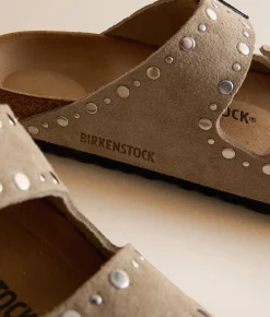 Shoes | Birkenstock® Arizona Rivets Suede Sandal Taupe