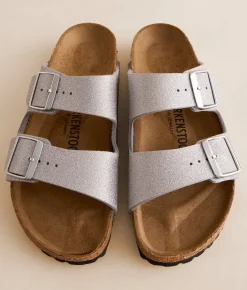 Birkenstock® Arizona Shiny Glitter Sandal Silver