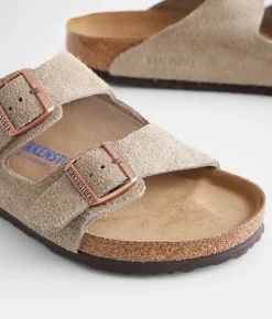 Birkenstock® Arizona Soft Leather Sandal Taupe Online