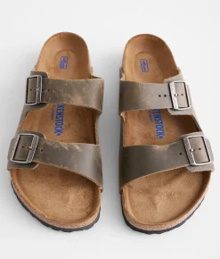 Birkenstock® Arizona Soft Oiled Leather Sandal Oiled Leather Faded Khaki Sale