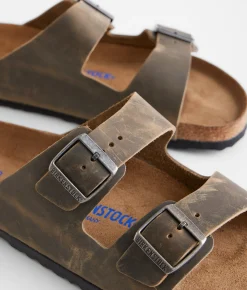 Birkenstock® Arizona Soft Oiled Leather Sandal Oiled Leather Faded Khaki Sale