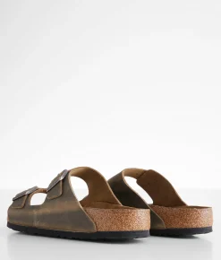 Birkenstock® Arizona Soft Oiled Leather Sandal Oiled Leather Faded Khaki Sale