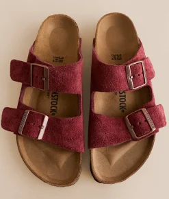Birkenstock® Arizona Suede Sandal Zinfandel Clearance