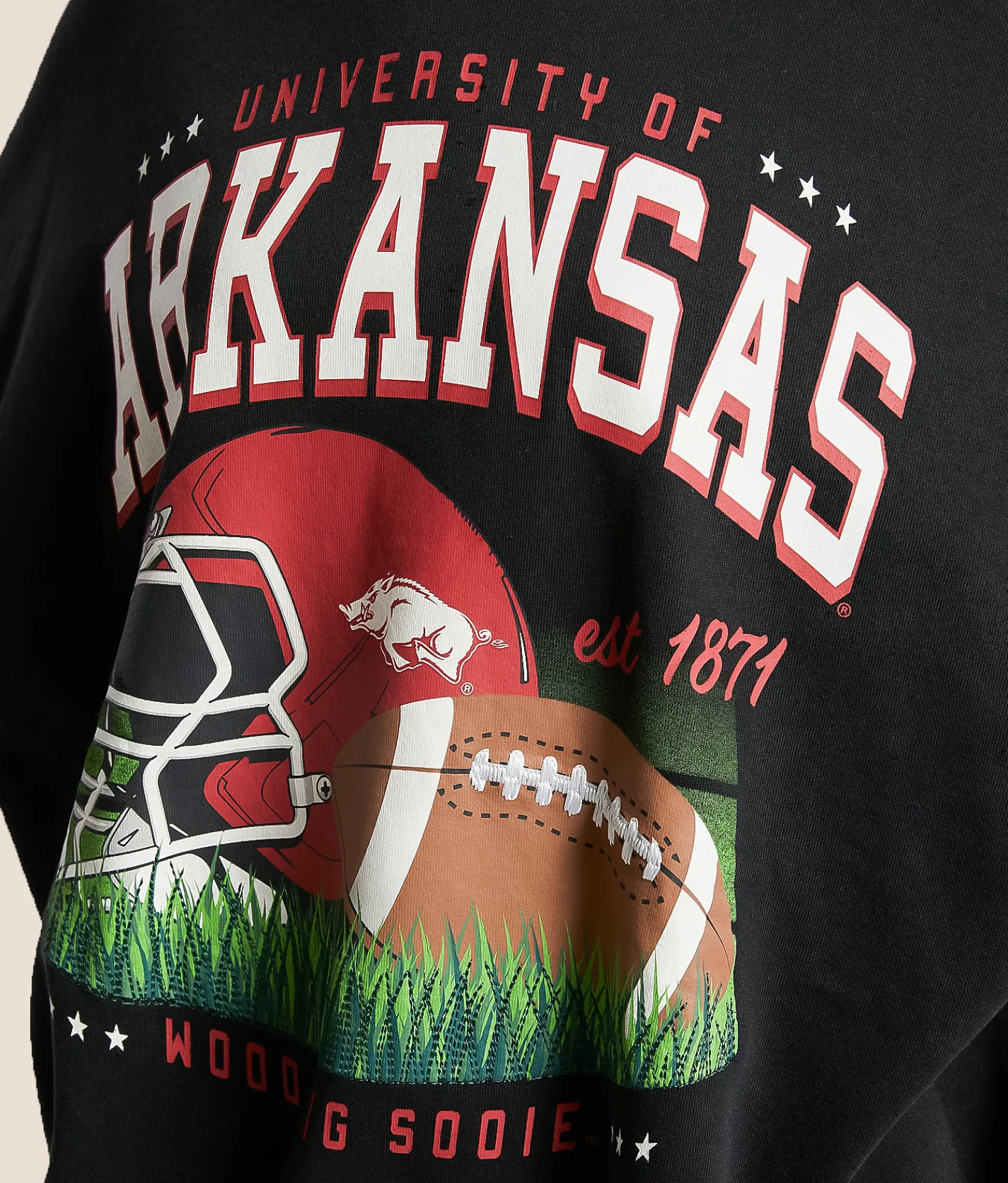 Gameday SOCIAL® Arkansas Oversized Pullover Black Online