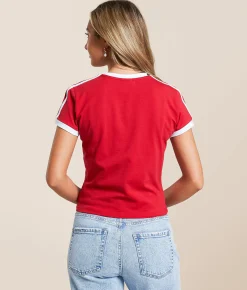Tops | HYPE AND VICE Arkansas Razorbacks Baby Cropped T-Shirt Cardinal