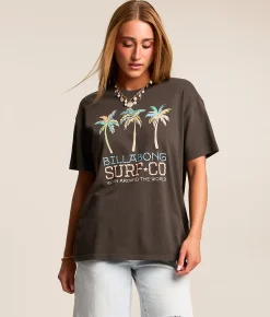 Tops | Billabong Around The World T-Shirt Off Black