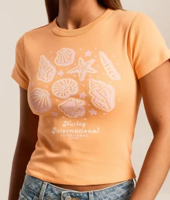 Tops | Hurley Array Baby Cropped T-Shirt Cantaloupe