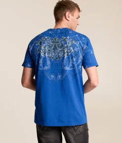 Graphic T-Shirts | Affliction Artifact T-Shirt Dark Blue Reactive